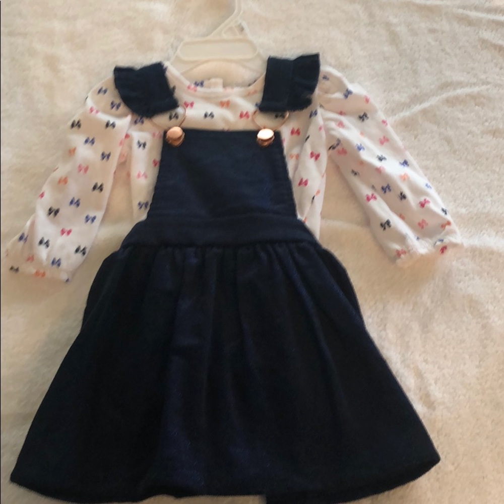 Nanette Baby long sleeve onesie & overall dress
